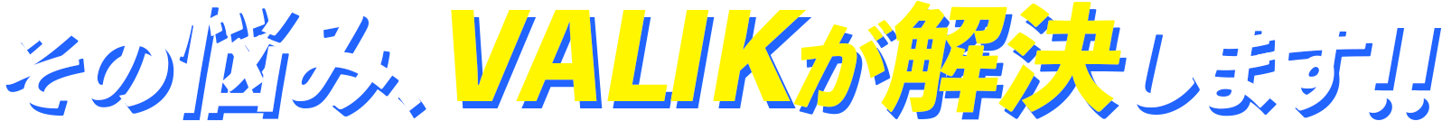 その悩み、VALIKが解決します!!